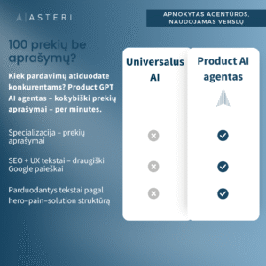 Product GPT prekių aprašymų AI agentas